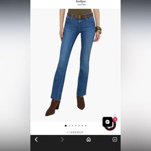 L'AGENCE Sneeki Low-Rise Straight-Leg Jean In Stockton - 29" Waist / Stockton× 1